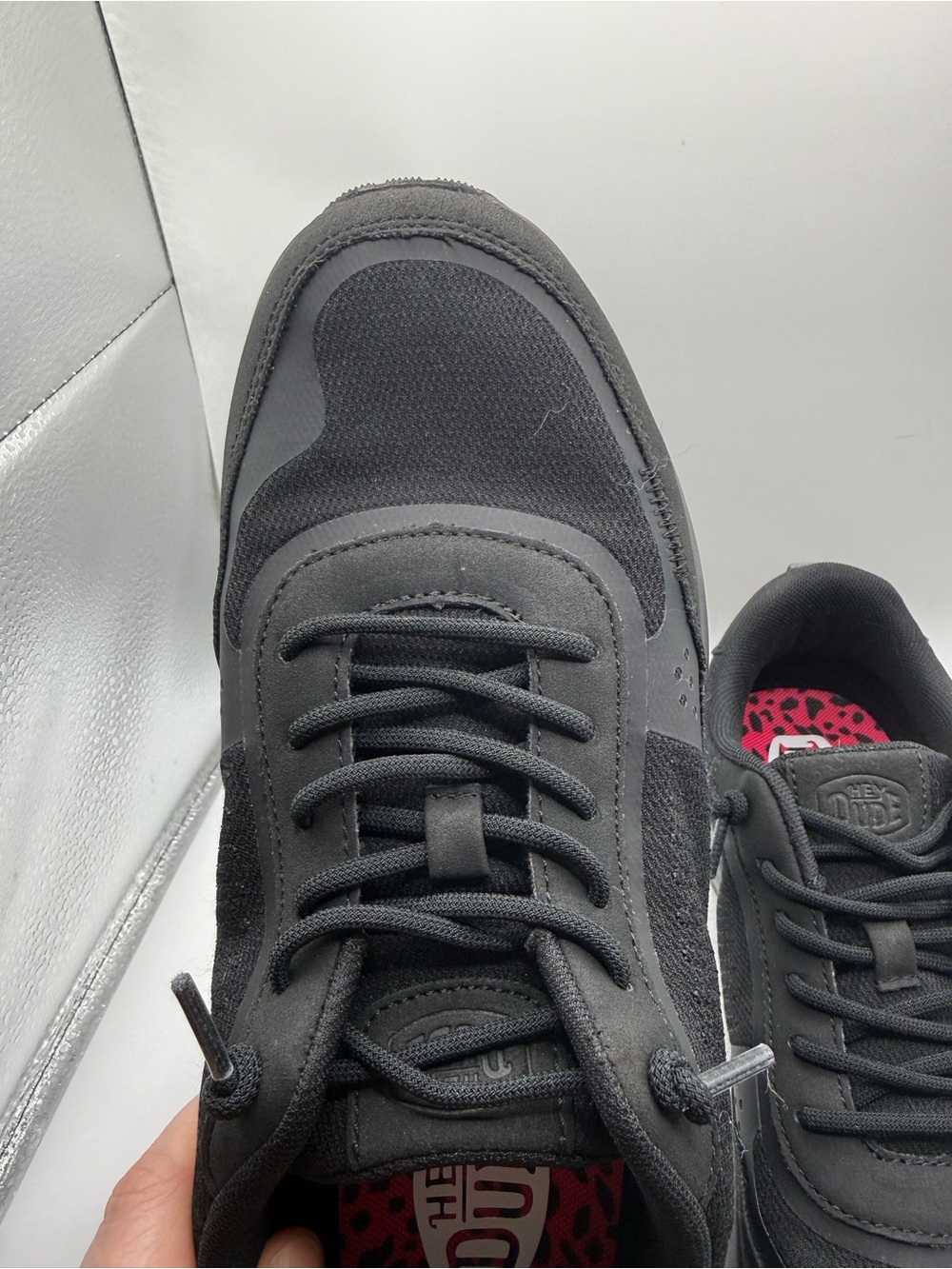 Hey Dude Sirocco Alta Black on Black Sneakers Women’s Size 9 Wide - Picture 3 of 8